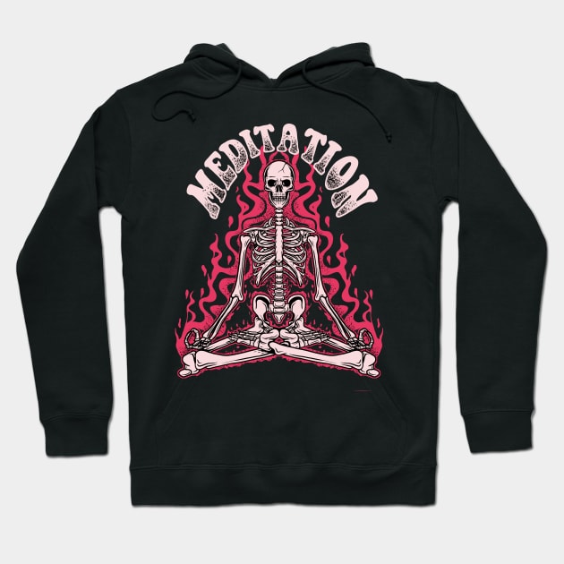 Meditation skull Hoodie by HzM Studio